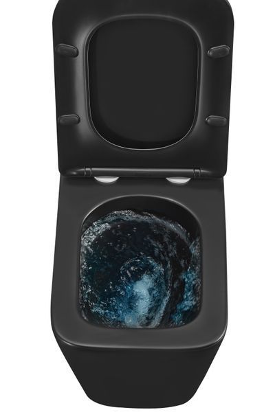 Унитаз подвесной Mixxus Premium QUADRO-0301-T3 BLACK 490х340х360mm, система смыва TORNADO 3.0 (MP6587) MP6587 фото