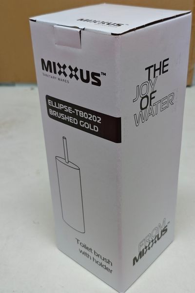 Ершик для унитаза напольный Mixxus Ellipse-TB0202 Brushed Gold (цвет матовое золото) (MI8401) MI8401 фото