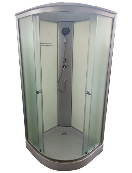 Бокс душевой без гидромассажа Mixxus STRONG SB02-90x90x215-FB SATIN с низким поддоном (MI6886) MI6886 фото