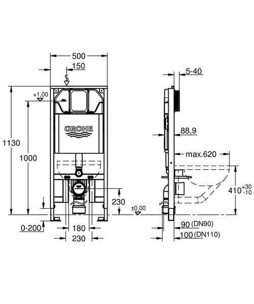 Инсталляция для унитаза Grohe Rapid SL Slim (39687000) 39687000 фото