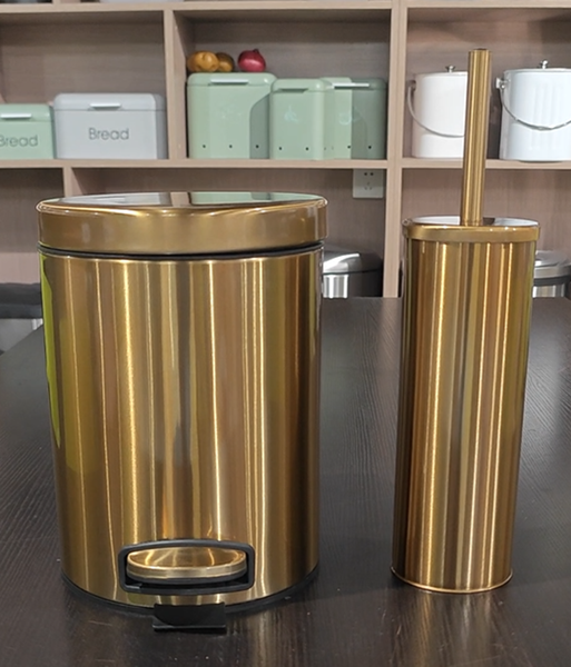 Ершик для унитаза напольный Mixxus Ellipse-TB0202 Brushed Gold (цвет матовое золото) (MI8401) MI8401 фото