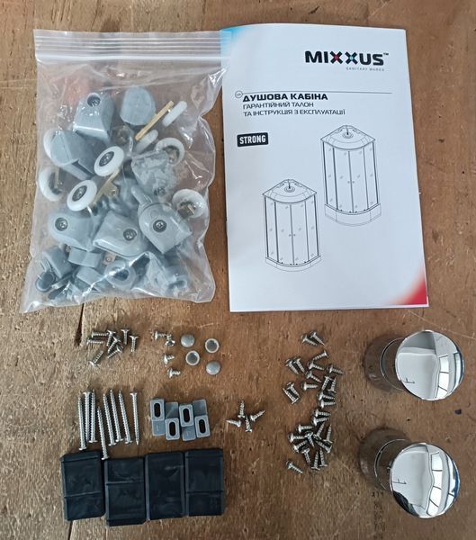 Бокс душевой без гидромассажа Mixxus STRONG SB02-90x90x215-FB SATIN с низким поддоном (MI6886) MI6886 фото