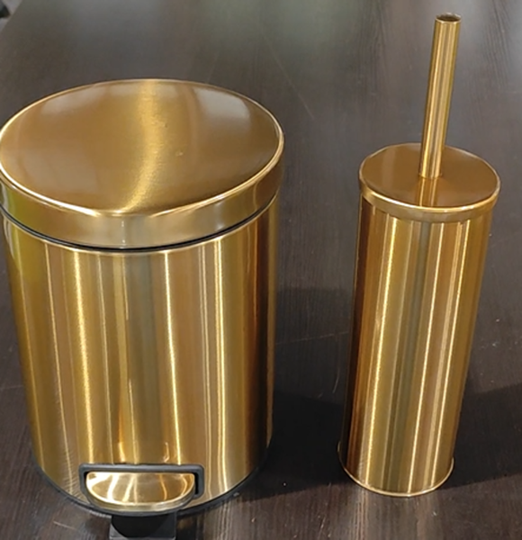 Ершик для унитаза напольный Mixxus Ellipse-TB0202 Brushed Gold (цвет матовое золото) (MI8401) MI8401 фото