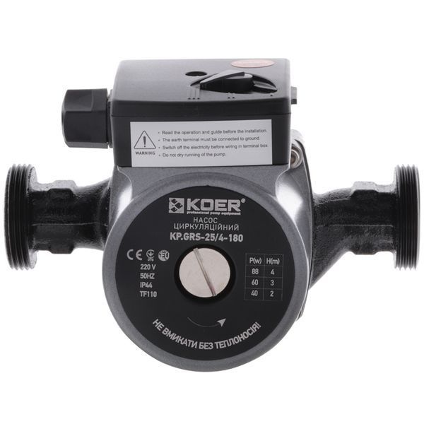 Насос циркуляційний відцентр. Koer KP.GRS-25 / 4-180 (KP0248) KP0248 фото