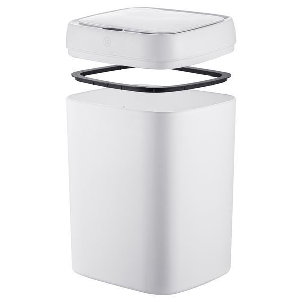 Відро для сміття сенсорне прямокутне Mixxus Wave-TC0314 White 14 л (колір білий) (MI8404) MI8404 фото