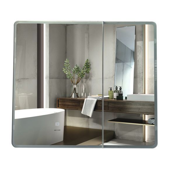Зеркальный шкафчик Mixxus Premium Olivary CM01-80x70x13 с LED Touch, димером, регулятором яркости (MI8296) MI8296 фото