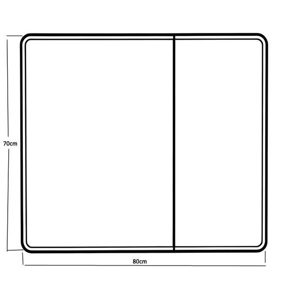 Зеркальный шкафчик Mixxus Premium Olivary CM01-80x70x13 с LED Touch, димером, регулятором яркости (MI8296) MI8296 фото
