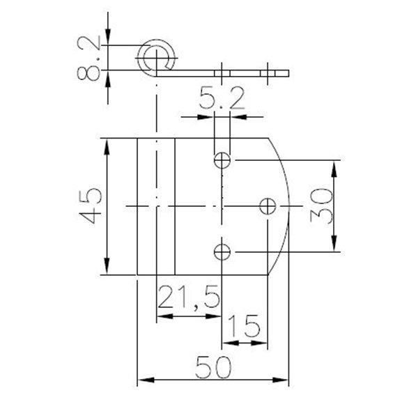 Петля борта причепа Winterhoff BSCH 50-8-1 довжина 50 мм (1860099) 1860099 фото