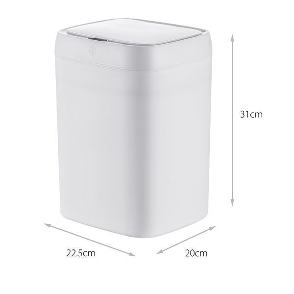 Відро для сміття сенсорне прямокутне Mixxus Wave-TC0314 White 14 л (колір білий) (MI8404) MI8404 фото