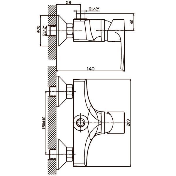 Смеситель для душа Haiba Ceba 003 (HB0027) HB0027 фото