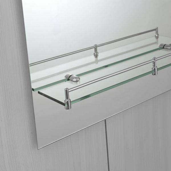 Дзеркало настінне Zerix LAGUNA MRZ03-50x70x11 прямокутне з дугоподібним верxом та полицею (ZX5622) ZX5622 фото