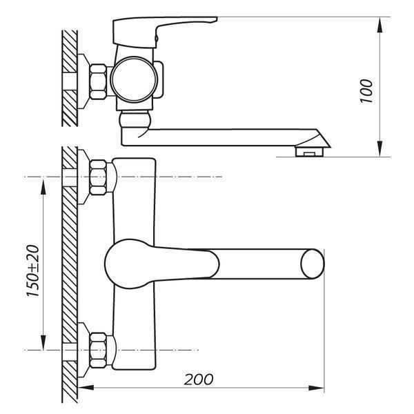 Змішувач для ванни Zerix PUD3 045 (ZX2790) ZX2790 фото
