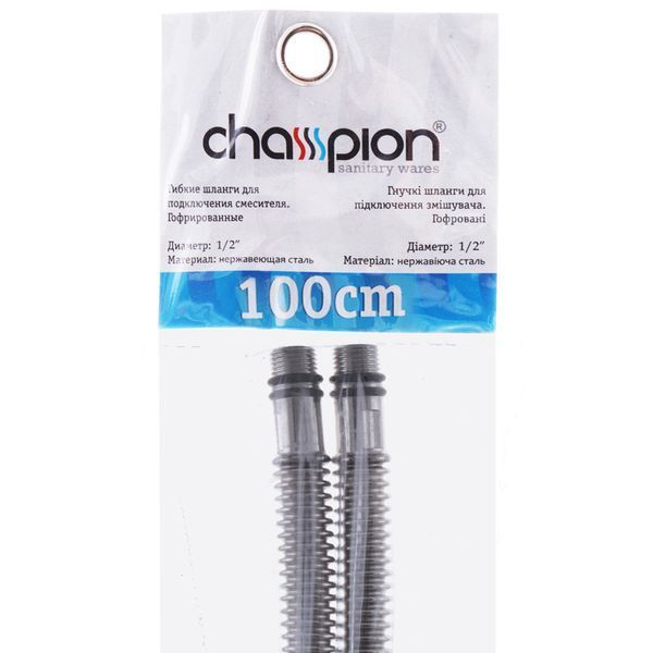 Гофрированные шланги для смесителя Champion Шланг M-10 (100 см) сильфонные Zerix (CH0171) CH0171 фото