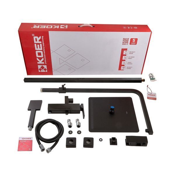Душова колона із змішувачем Koer KB-56009-05 (Колір чорний) (KR3507) KR3507 фото