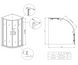 Душевая кабина без поддона Koer SR SC04-90x90x195-TR-01 прозрачное стекло Easy Clean 5мм, хром (KR5360) KR5360 фото 22