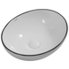 Раковина накладна MIXXUS PREMIUM ELLIPSE-0108 EDGE BLACK 400х330х145mm (MP6527) MP6527 фото 1