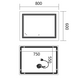 Зеркало Mixxus Premium QUADRO MR20-80x60-Reverse с Led Touch, Anti-fog, димером, регулятором яркости (MP6619) MP6619 фото 3