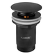 Донний клапан для раковини Koer PW-08-05 1 1/4'' без переливу автоматичний СLICK-СLACK (Колір чорн) (KR5789) KR5789 фото 1