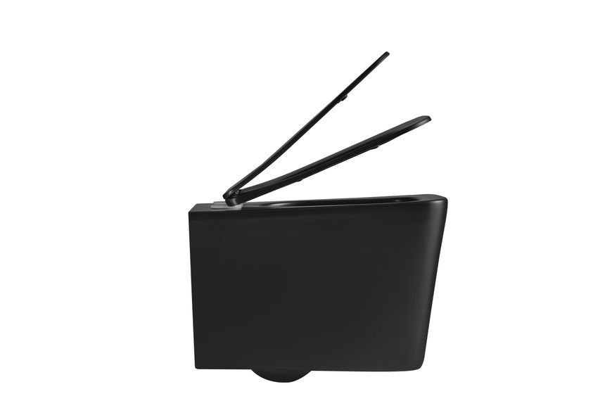 Унитаз подвесной Mixxus Premium QUADRO-0301-T3 BLACK 490х340х360mm, система смыва TORNADO 3.0 (MP6587) MP6587 фото