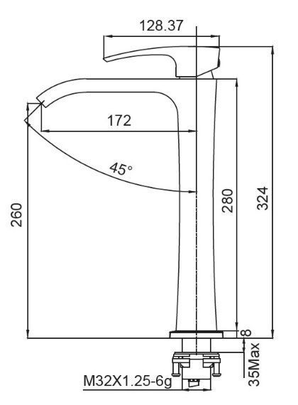 Смеситель для умывальника Koer KB-13007-04 высокий (Цвет хром+белый) (KR5153) KR5153 фото
