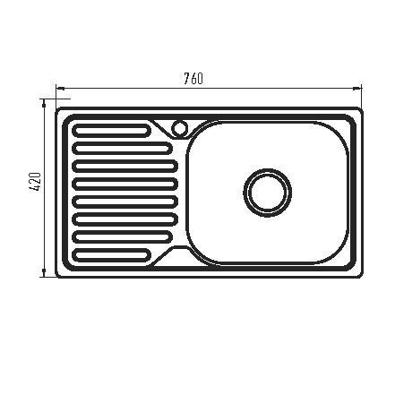 Мийка кухонна Zerix Z7642-08-180MD (micro decor) (ZS0573) ZS0573 фото