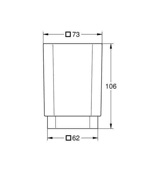 Стакан для зубних щіток Grohe Selection Cube (40783000) 40783000 фото