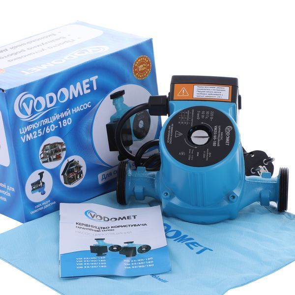 Насос циркуляционный Vodomet VM25/60-180 с кабелем, без гаек (VO0004) VO0004 фото