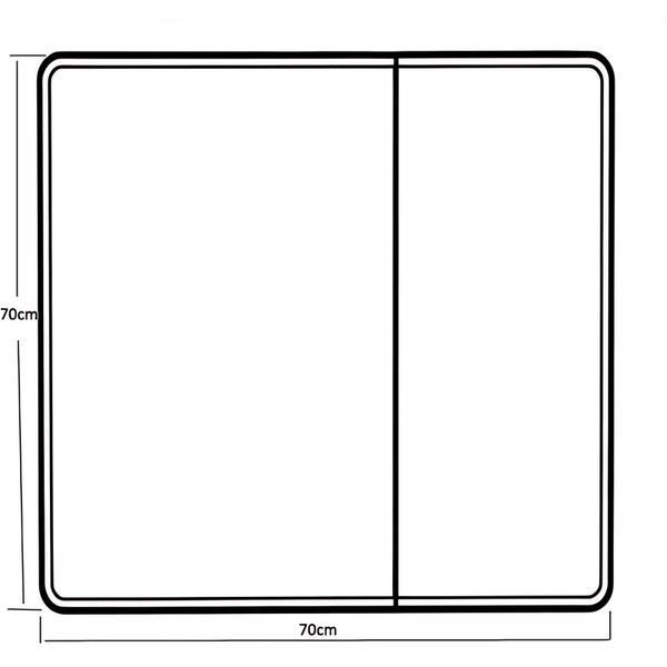 Дзеркальна шафка Mixxus Premium Olivary CM01-70x70x13 з LED Touch, димером, регулятором яскравості (MI8295) MI8295 фото