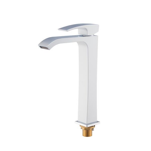 Смеситель для умывальника Koer KB-13007-04 высокий (Цвет хром+белый) (KR5153) KR5153 фото