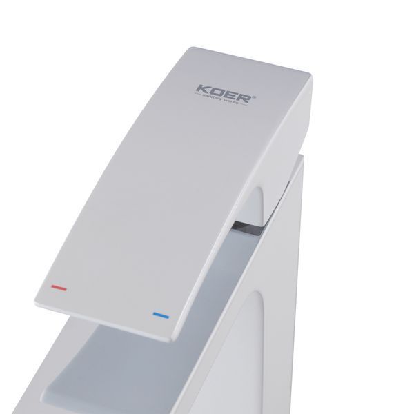 Смеситель для умывальника Koer KB-13007-04 высокий (Цвет хром+белый) (KR5153) KR5153 фото