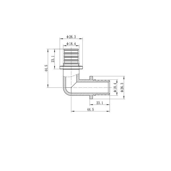 Кутник рівнопрохідний 90 Koer KA.L20 - 20(2.8mm) x 20(2.8mm) (KR4872) KR4872 фото