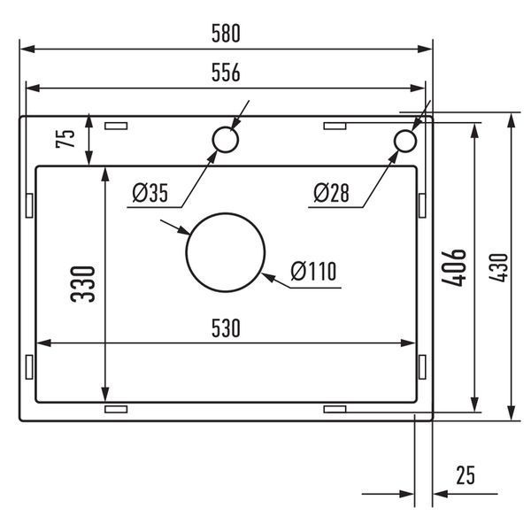 Мийка Mixxus MH5843 Micro Decor Graphite (3.0/0.8) з нерж. сталі (колір графіт) (MI8217) MI8217 фото