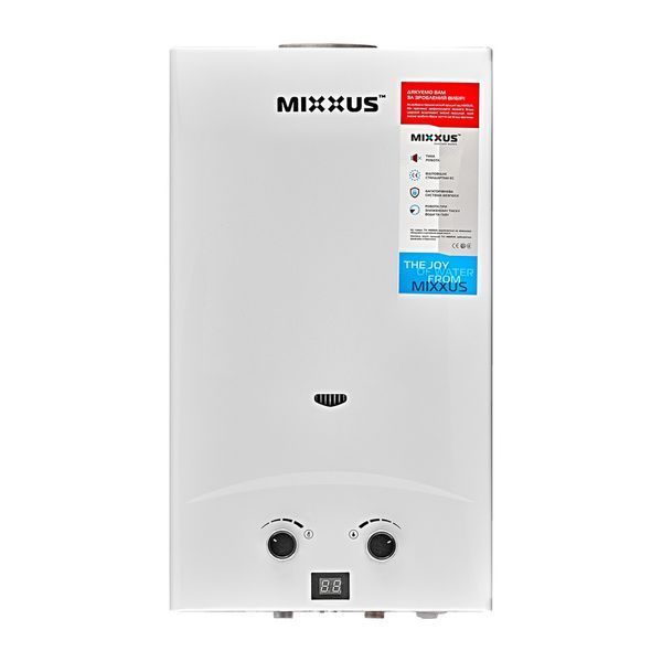 Газовая колонка Mixxus GWH-0112 BASIC WHITE дымоходная 12 л/мин (WH0029) WH0029 фото