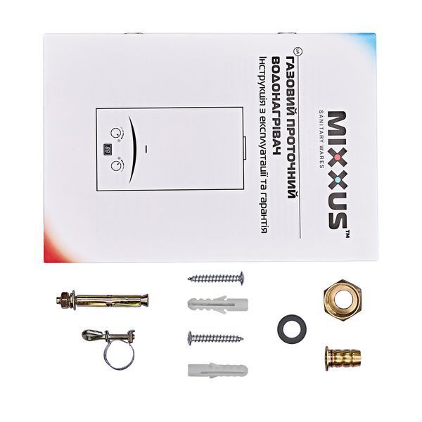 Газовая колонка Mixxus GWH-0112 BASIC WHITE дымоходная 12 л/мин (WH0029) WH0029 фото