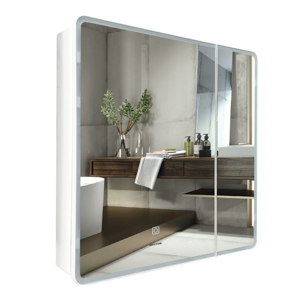 Дзеркальна шафка Mixxus Premium Olivary CM01-70x70x13 з LED Touch, димером, регулятором яскравості (MI8295) MI8295 фото