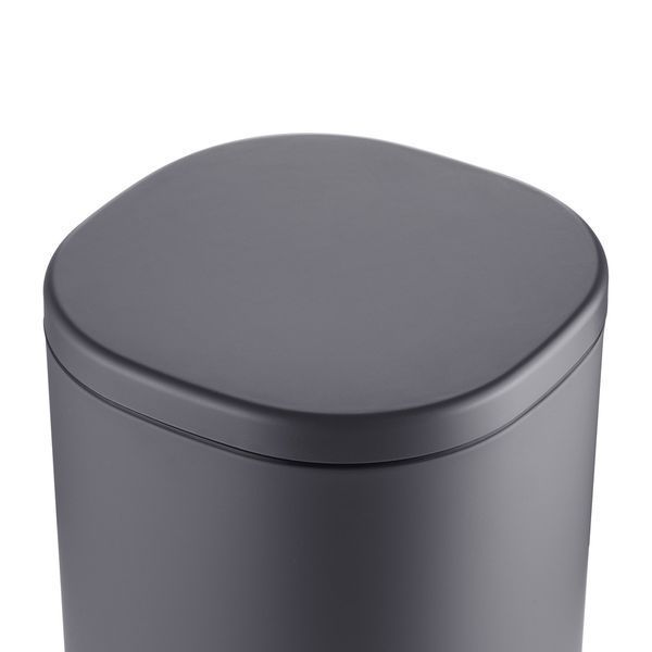 Відро для сміття з плавним закриттям овальне Mixxus Premium Olivary-TC0105 Graphite 5 л колір графіт (MI7063) MI7063 фото