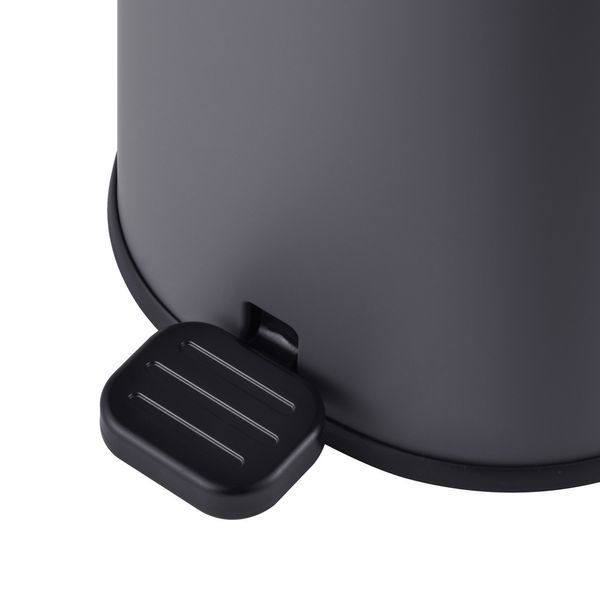 Відро для сміття з плавним закриттям овальне Mixxus Premium Olivary-TC0105 Graphite 5 л колір графіт (MI7063) MI7063 фото