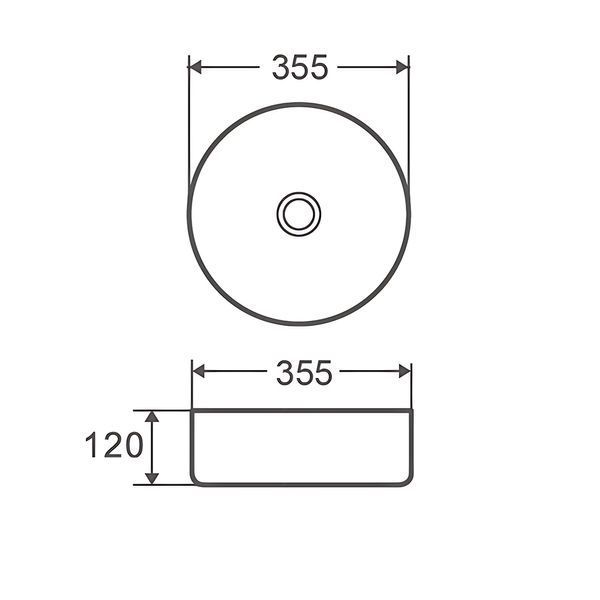 Раковина накладна Mixxus Premium TOPPER-0102 365х365х125mm (MP6680) MP6680 фото
