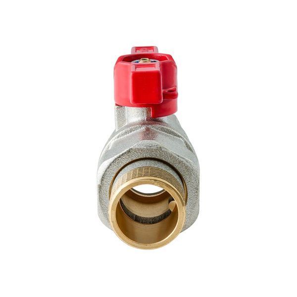 Кран с американкой Koer Extreme KE.227-20 - 3/4" ручка "бабочка" красная (KR5766) KR5766 фото