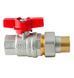 Кран с американкой Koer Extreme KE.227-20 - 3/4" ручка "бабочка" красная (KR5766) KR5766 фото 4