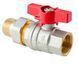 Кран с американкой Koer Extreme KE.227-20 - 3/4" ручка "бабочка" красная (KR5766) KR5766 фото 3
