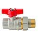 Кран з американкою Koer Extreme KE.227-25 - 1" ручка "метелик" червона (KR5767) KR5767 фото 4