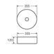 Раковина накладна Mixxus Premium TOPPER-0102 365х365х125mm (MP6680) MP6680 фото 2