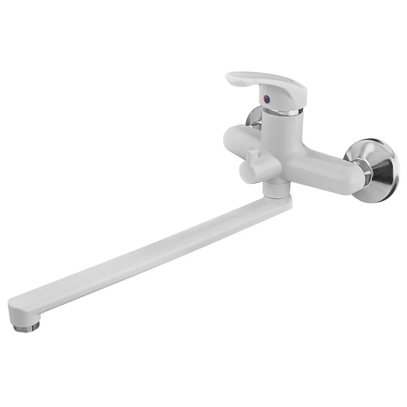 Змішувач для ванни PLAMIX AFINA-006 EURO WHITE (без шланга та лійки) (Колір білий) (PM0687) PM0687 фото