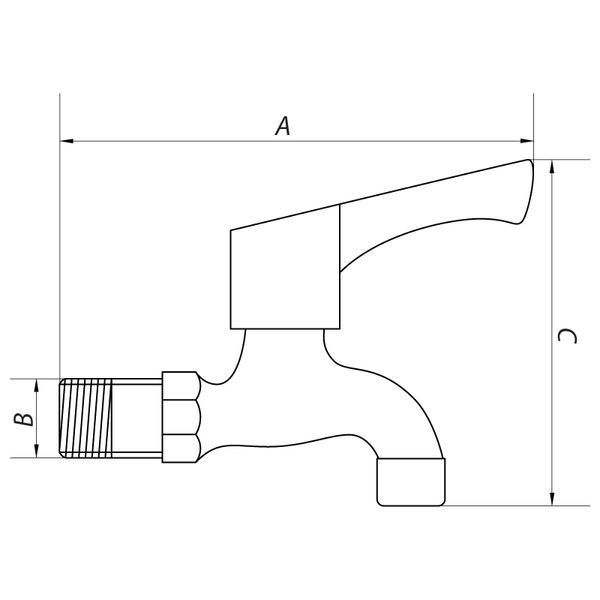 Кран для холодної води 1/2 Mixxus BIB-01 (нерж. сталь) (SS0050) SS0050 фото