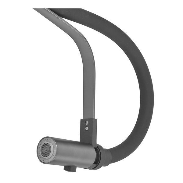 Змішувач для кухні з силіконовим виливом Zerix MAG-017 Graphite Refl.Black з нерж. сталі SUS304 (вил.чорний) (ZX6002) ZX6002 фото