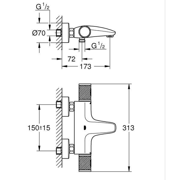 Термостат для ванны Grohe Grohtherm 1000 Performance (34830000) 34830000 фото