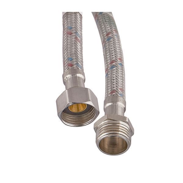 Гибкий шланг для подключения воды гайка 1/2'' - Штуцер 1/2'' (120 см) (силик. оболочка) Zerix (ZX3023) ZX3023 фото