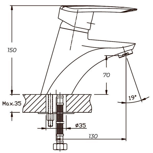 Смеситель для умывальника Haiba Disk 001 (HB0050) HB0050 фото