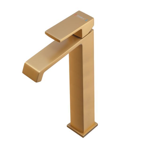 Смеситель для умывальника Haiba GAUDI 001 (HIGH) BRUSHED GOLD (HB9597) HB9597 фото